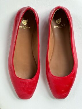 Bobbies Paris Red Patent Leather Ballet Flats Women’s Size EUR French 38 | US 7